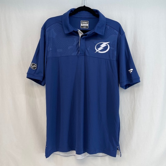 NHL Authentic Pro Fanatics Tampa Bay Lightning Polo Men’s Size Large - Picture 1 of 16